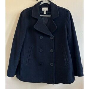 L.L. Bean Women’s 12P Pea Coat Vintage Nautical Themed Fallwear Winterwear